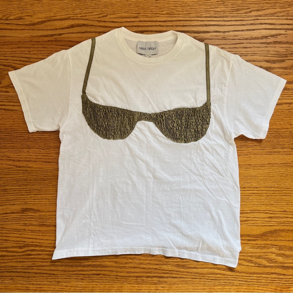 Nikki Chasin Florida Woman Appliqué Tee - bronze/olive